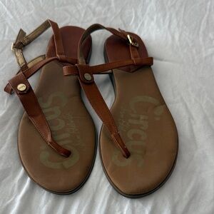 Circus by Sam Edelman Tan Leather Sandals